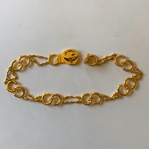 Gucci vintage gold belt